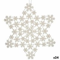 Vianočná ozdoba Hviezda Perleť 31,5 x 32 x 0,1 cm (24 kusov)