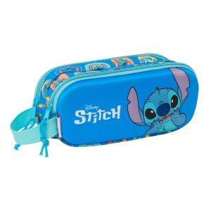 Dvojitý peračník Lilo & Stitch Modrá 21 x 8 x 6 cm 3D