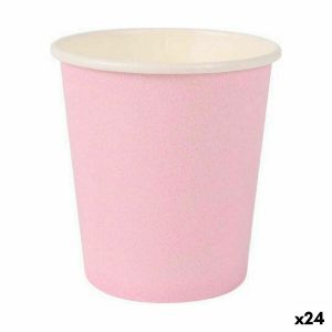 Sada pohárov Algon Jednorázový; nevratný Kartón Ružová 20 Kusy 120 ml (24 kusov)