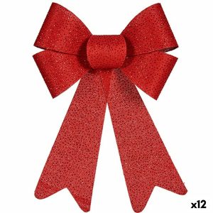 Laso Vianočná ozdoba Červená PVC 16 x 24 x 4 cm (12 kusov)