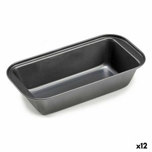 Obdĺžniková forma Tmavo-sivá Kov Karbónová oceľ (12 kusov)