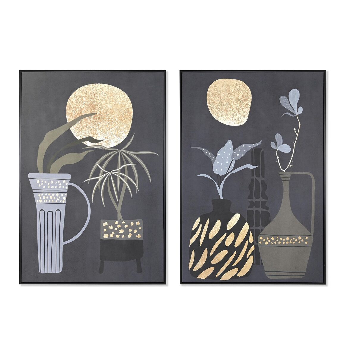 Maľba DKD Home Decor 83 x 4,5 x 123 cm Váza Koloniálny štýl (2 kusov)