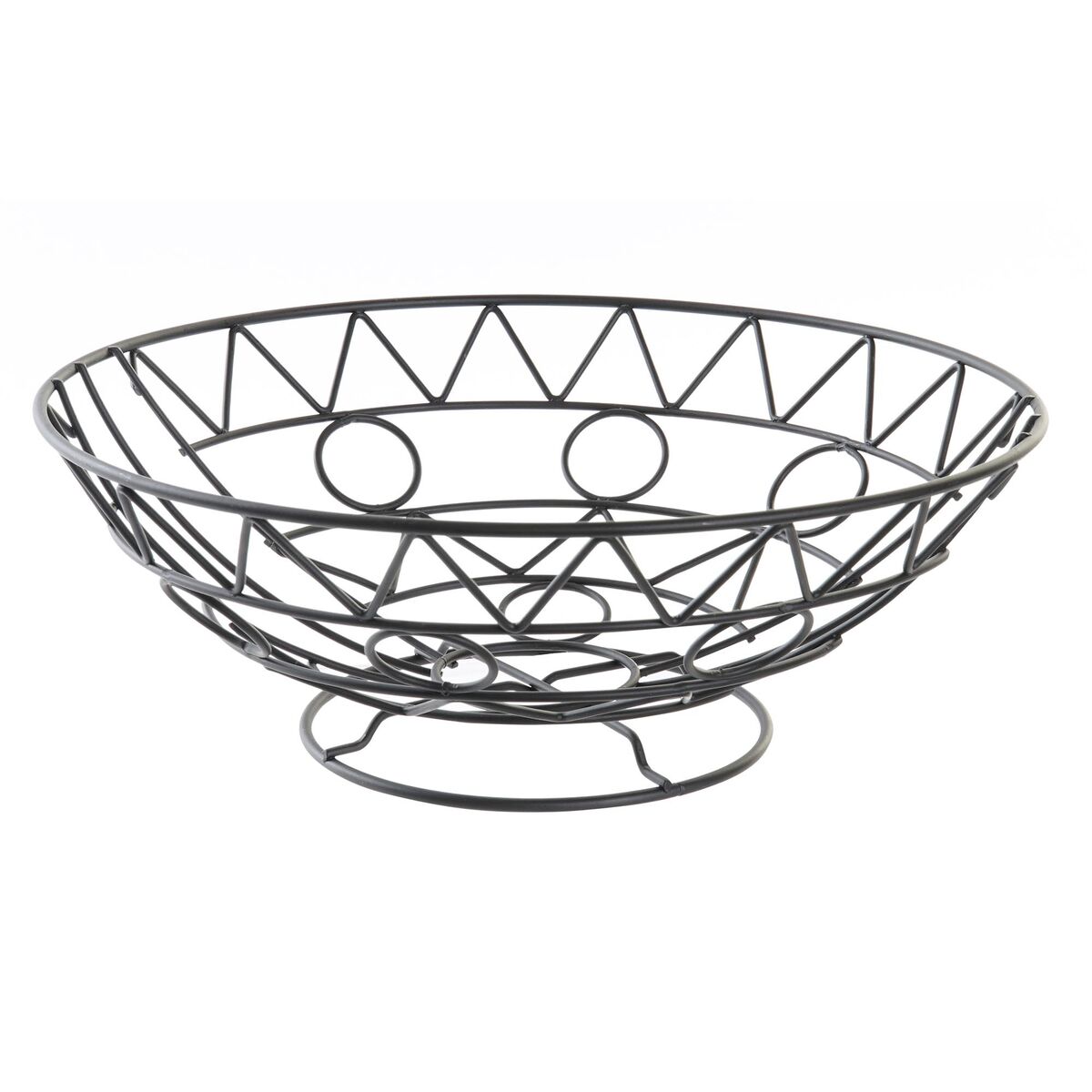 Misa na ovocie DKD Home Decor Čierna Kov Aluminium Geometrický 28 x 28 x 10 cm