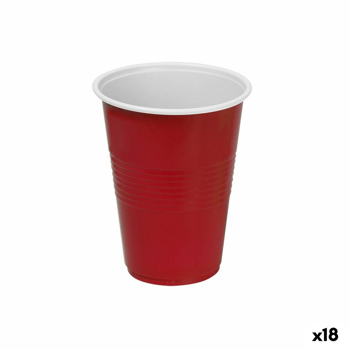 Sada znovu použiteľných pohárov Algon Plastické Červená 10 Kusy 450 ml (18 kusov)