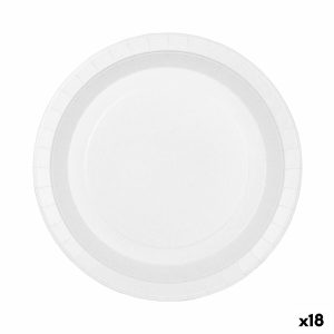 Sada tanierov Algon Jednorázový; nevratný Kartón Biela 20 Kusy 17 cm (18 kusov)