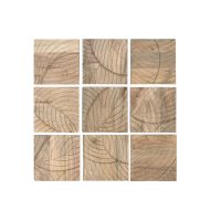 Dekorácia na stenu Home ESPRIT Prírodná Moderný List rastliny 90 x 3 x 90 cm (9 Kusy)