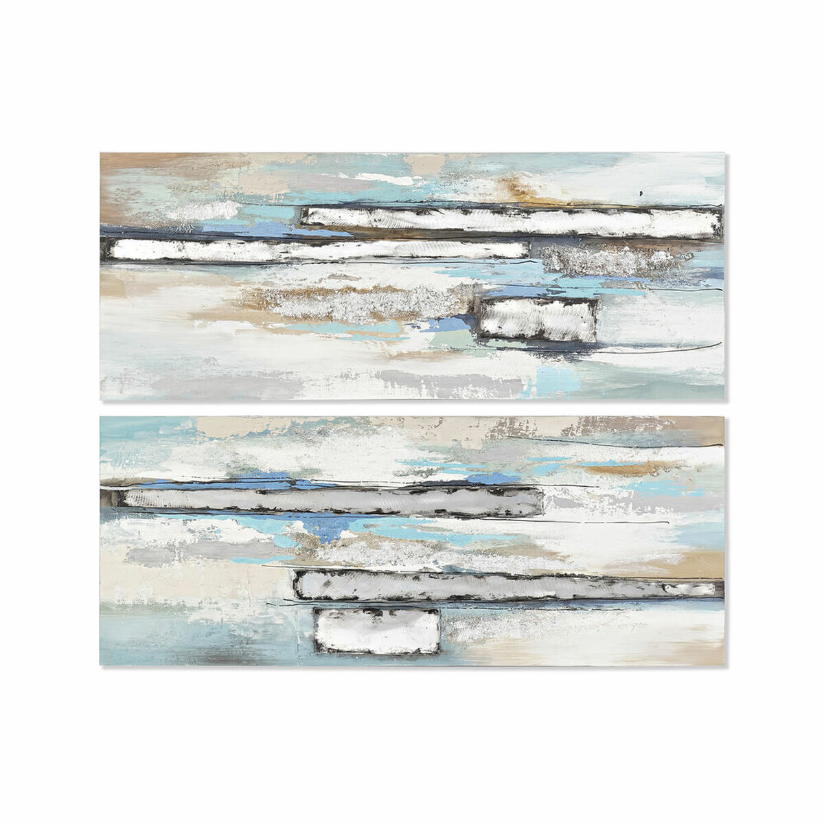 Maľba DKD Home Decor 150 x 3 x 60 cm Abstraktný Moderný (2 kusov)