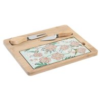 Tácka na chuťovky DKD Home Decor 24,5 x 20 x 1,2 cm Béžová zelená Kamenina