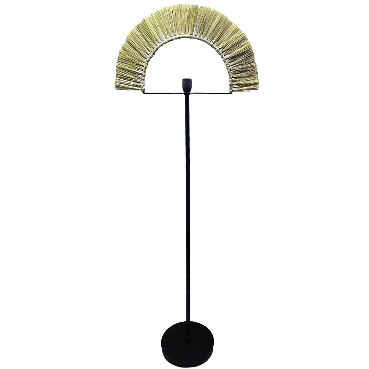 Stojaca lampa DKD Home Decor Čierna Prírodná Juta Železo 50 W 220 V 56 x 26 x 152 cm