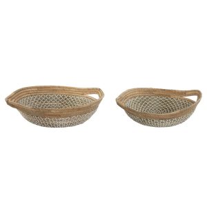 Stolové dekorácie Home ESPRIT Biela Prírodná Mestská 51 x 45 x 13 cm (2 kusov)