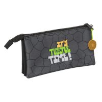 Trojitý peračník Teenage Mutant Ninja Turtles Čierna Sivá 22 x 12 x 3 cm