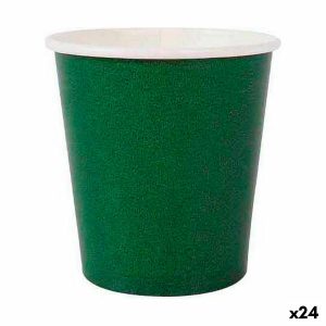 Sada pohárov Algon Jednorázový; nevratný Kartón zelená 20 Kusy 120 ml (24 kusov)
