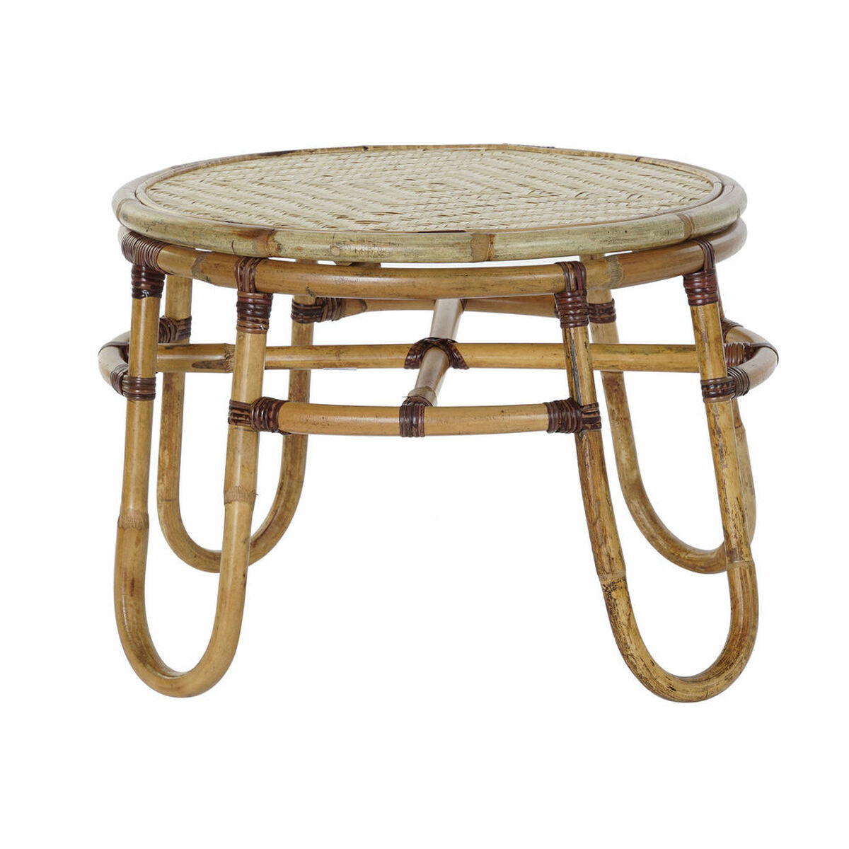 Postranný stolík DKD Home Decor Bambus Ratan (60 x 60 x 42 cm)