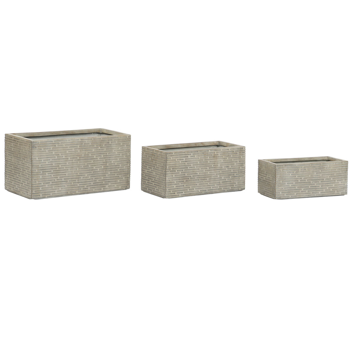 Kvetináč na okno Home ESPRIT Béžová Laminát Magnézium 74,5 x 37,5 x 37,5 cm