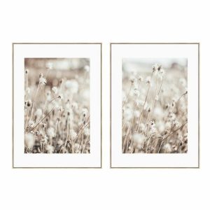 Maľba DKD Home Decor Kvety Škandinávsky 75 x 4 x 100 cm (2 kusov)