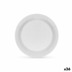 Sada tanierov Algon Kartón Jednorázový; nevratný Biela (36 Kusov)
