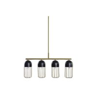 Stropné svetlo DKD Home Decor Čierna Zlatá 220 V 50 W (60 x 11 x 26 cm)