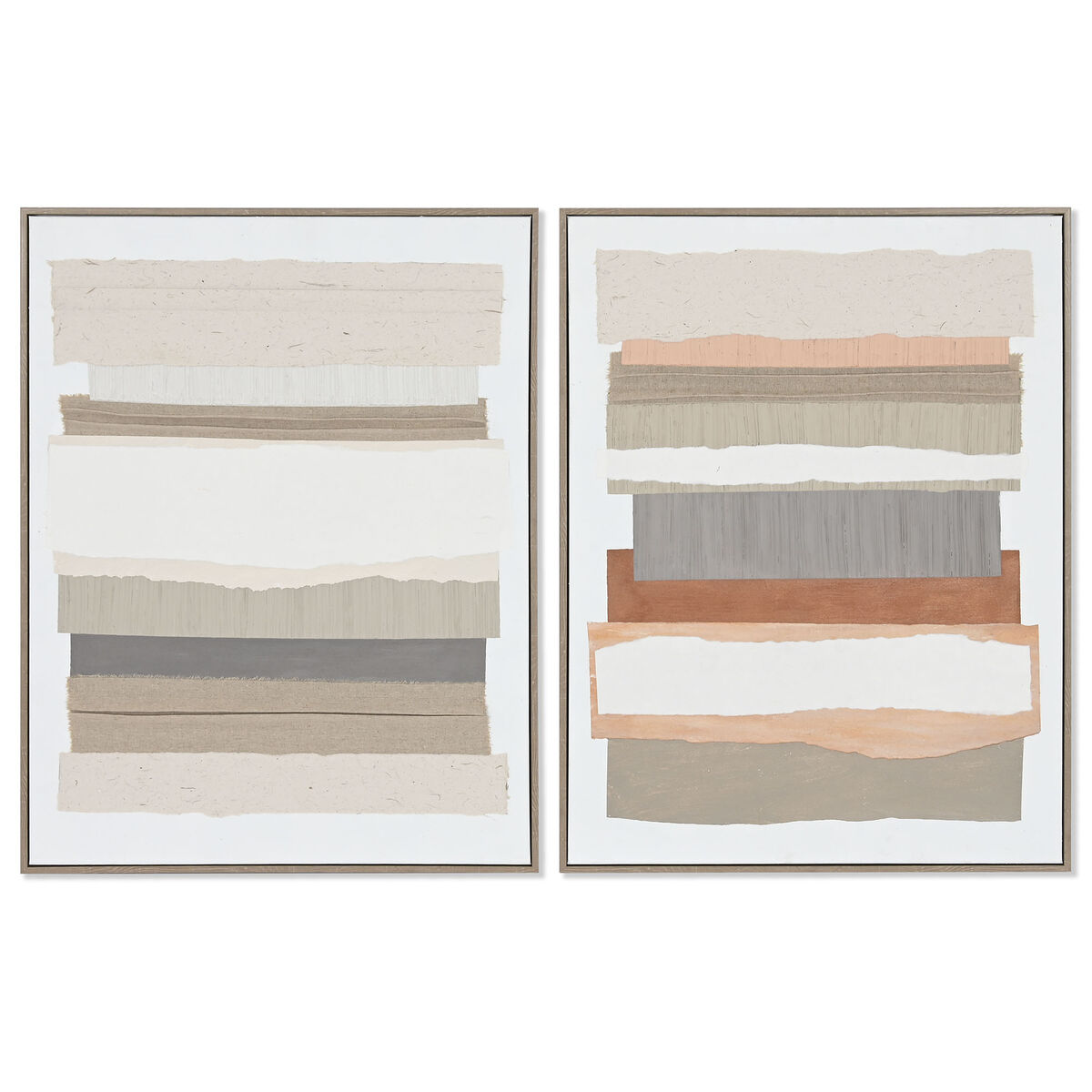 Maľba Home ESPRIT Abstraktný Mestská 62,3 x 4,5 x 82,3 cm (2 kusov)