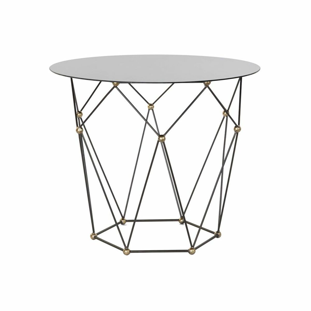 Postranný stolík DKD Home Decor Čierna Kov Sklo Zlatá (70 x 70 x 60 cm)