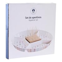 Tácka na chuťovky DKD Home Decor 23,5 x 23,5 x 3 cm Viacfarebná Kamenina
