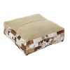 Vankúšik DKD Home Decor Podlaha Polyester Koža Aluminium Viacfarebná Koloniálny štýl (60 x 60 x 20 cm)