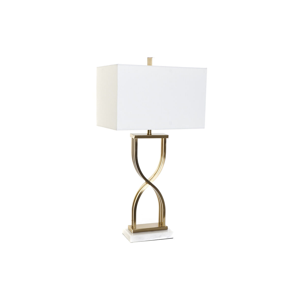 Stolná lampa DKD Home Decor 40 x 23 x 79 cm Zlatá Kov Biela Mramorové 40 W 240 V