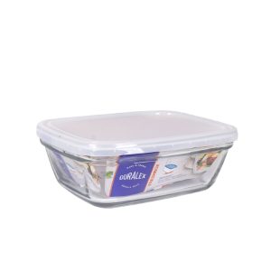 Obdĺžniková nádoba s vrchnákom Duralex Freshbox 1,1 L Transparentná Obdĺžnikový