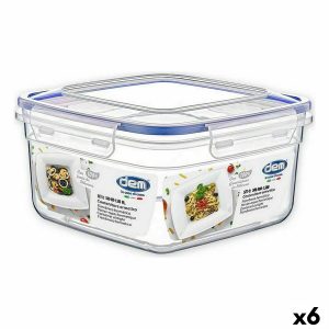 Súprava boxov Dem Hermetický 3 Kusy 500 ml 18 x 18 x 10 cm (6 kusov)