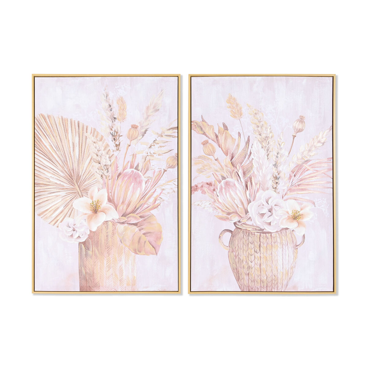 Maľba DKD Home Decor 60 x 3,5 x 90 cm Váza Škandinávsky (2 kusov)
