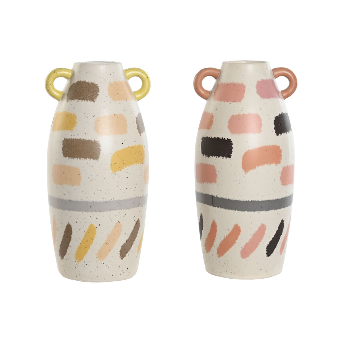 Váza Home ESPRIT Viacfarebná Dolomite 17 x 17 x 35 cm (2 kusov)
