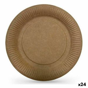 Sada tanierov Algon Jednorázový; nevratný Kraft papier 12 Kusy 18 cm (24 kusov)