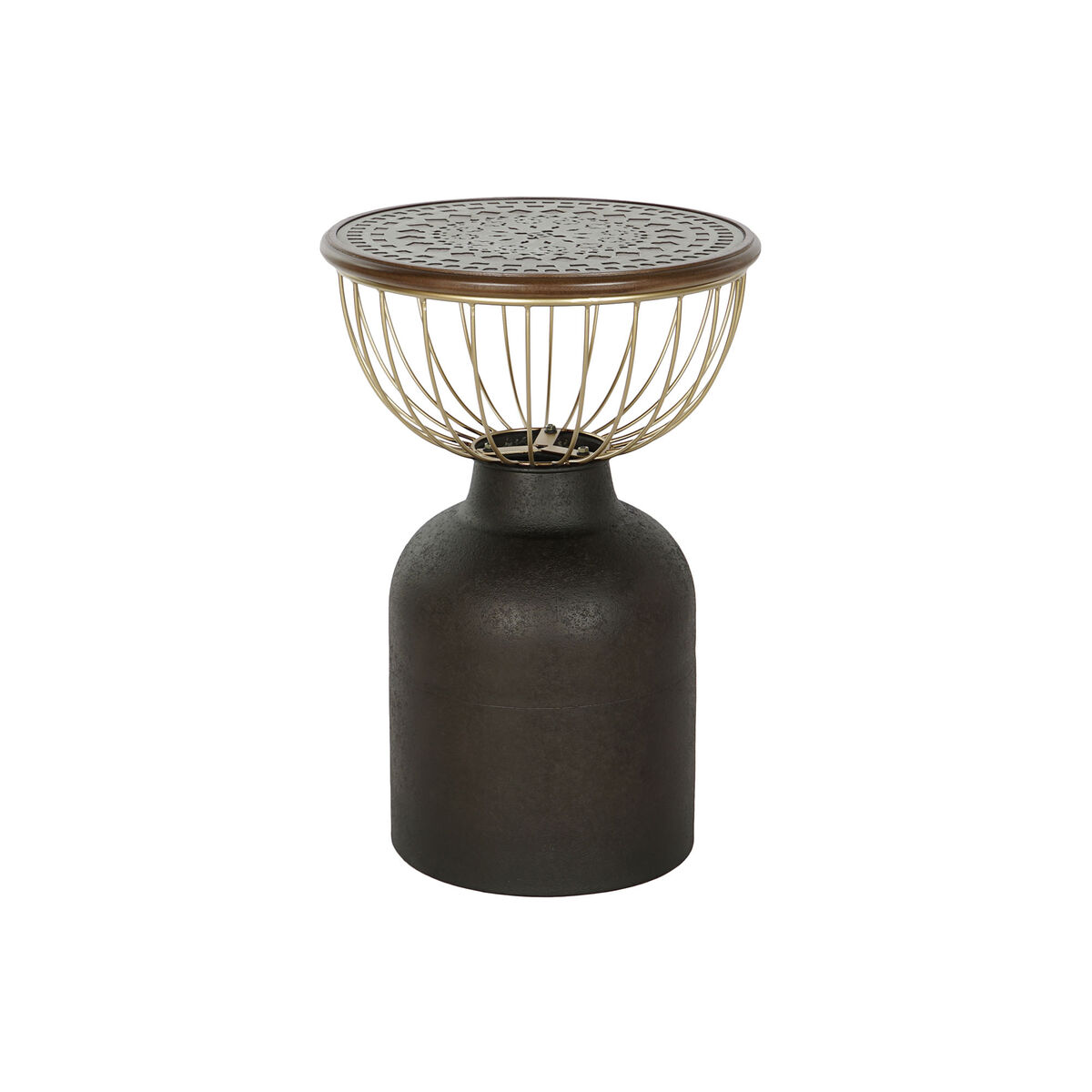 Postranný stolík DKD Home Decor 43,5 x 43,5 x 63,5 cm Jedľa Kov