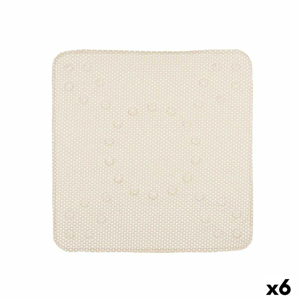 Protišmyková podložka do sprchy Béžová PVC 53 x 52,5 x 1 cm (6 kusov)
