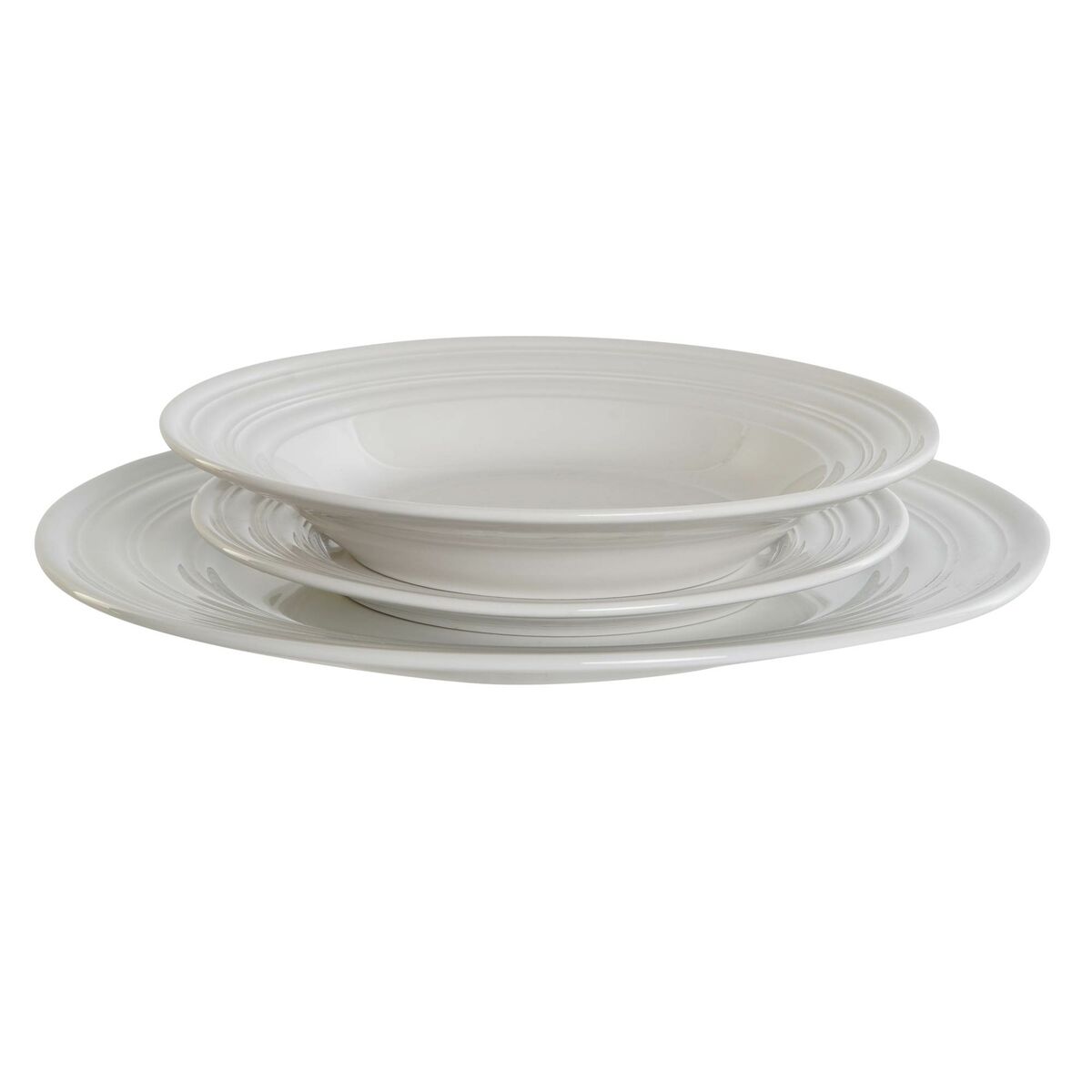 Súprava Tanierov DKD Home Decor Biela Porcelán 18 Kusy