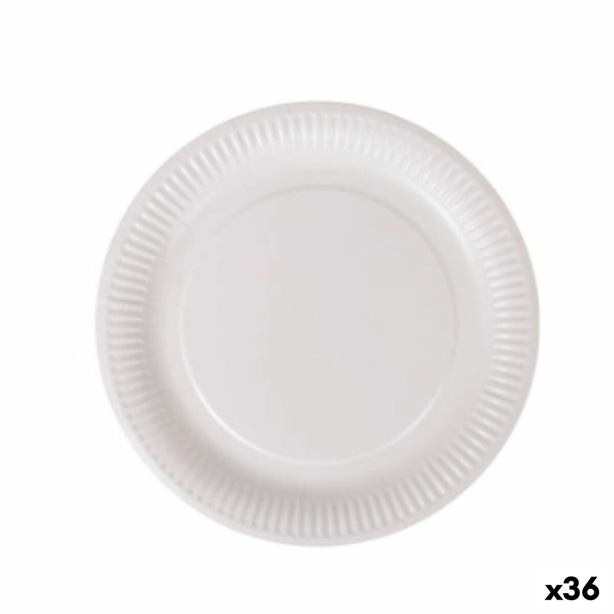 Sada tanierov Algon Jednorázový; nevratný Biela Kartón 23 cm (36 Kusov)