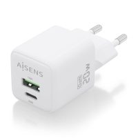 R9VXsMlPOf9312 Stenová nabíjačka Aisens ASCH-20W2P010-W Biela 20 W (1 kusov)