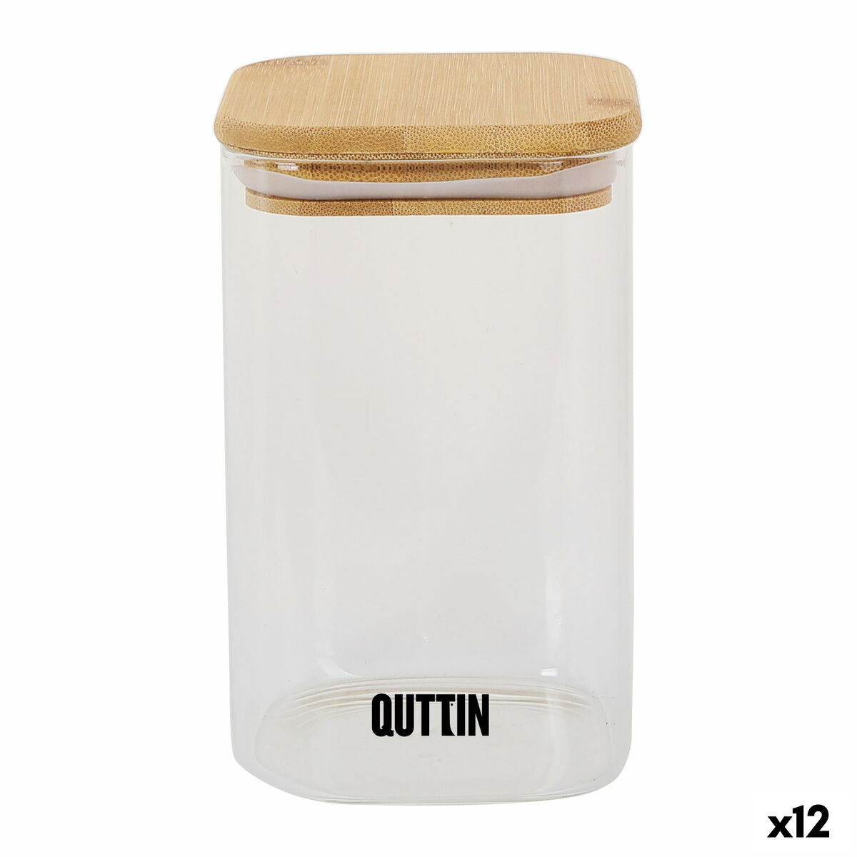 Nádoba na uschovanie potravín Quttin Bambus Borokremičité sklo 720 ml (12 kusov)