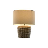 Stolná lampa Home ESPRIT Biela Gaštanová 50 W 220 V 38 x 38 x 47 cm