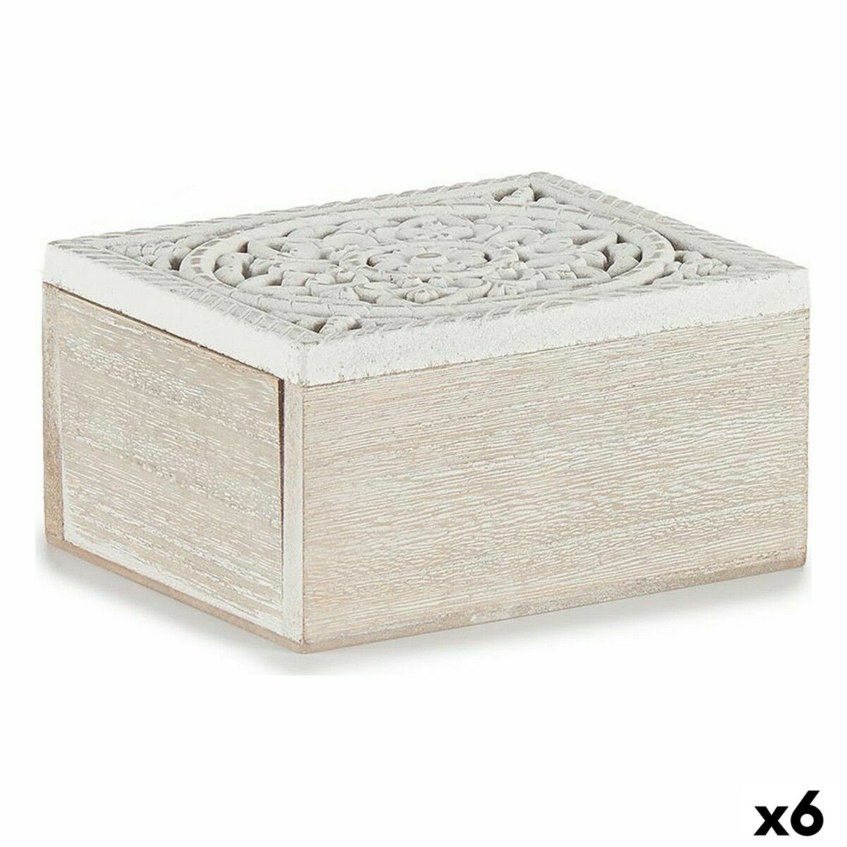 Ozdobná krabica 16 x 8 x 11 cm Drevo (6 kusov)