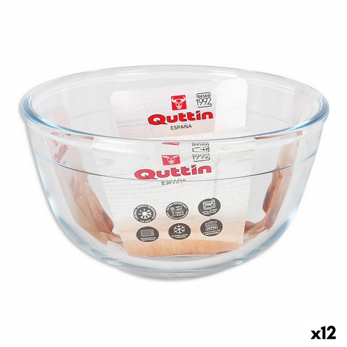 Miešacia miska Quttin Sklo 820 ml ø 14,6 x 8,1 cm (12 kusov)