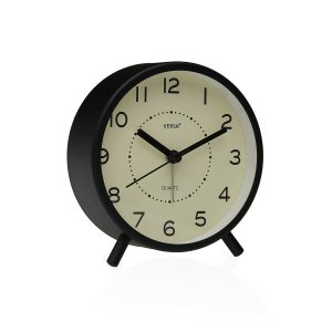 Stolné hodiny Versa Zeal Čierna Plastické 5,4 x 11,8 x 11 cm
