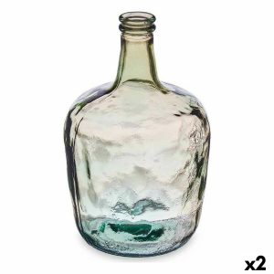 Fľaša hladký Dekorácia 19,5 x 35,5 x 19,5 cm champagne (2 kusov)