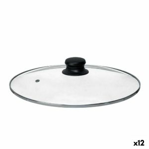 Pokrývka na hrniec 30 cm Sklo Striebristý (12 kusov)