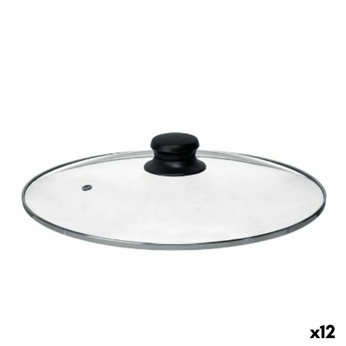 Pokrývka na hrniec 30 cm Sklo Striebristý (12 kusov)