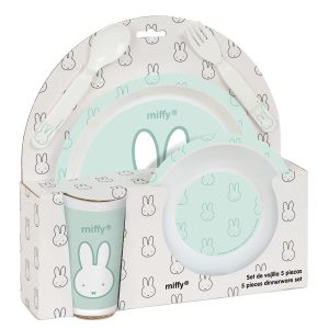 Detská súprava riadu Miffy Menta (5 Kusy)