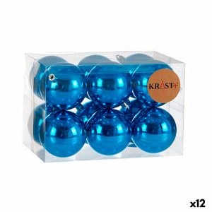 Sada vianočných gúľ Modrá Plastické ? 7 cm (12 kusov)