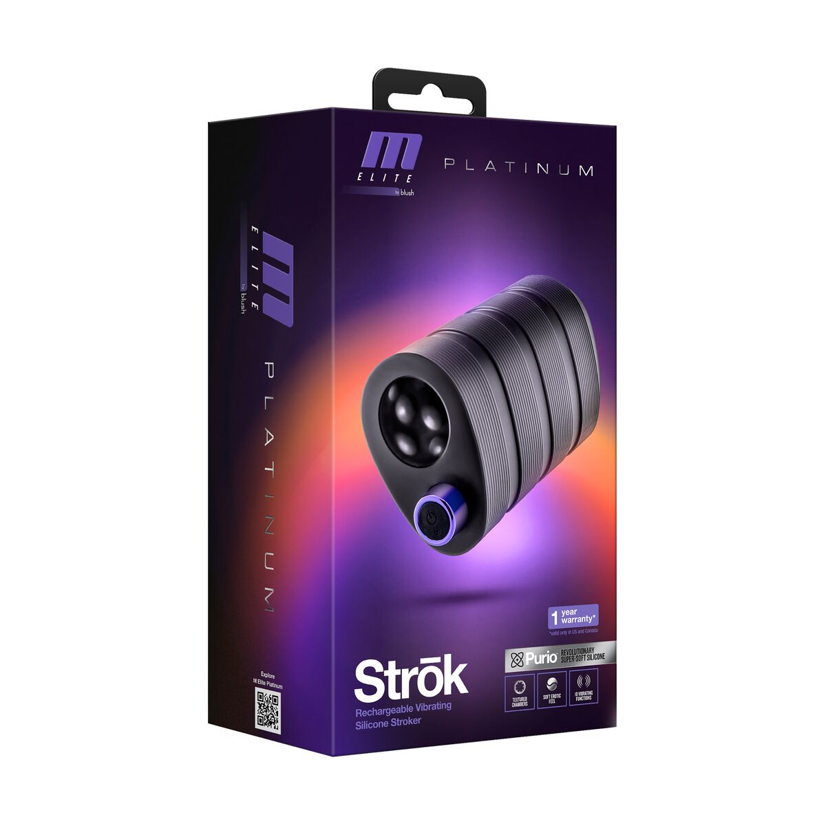 Masturbátor v baterke Endurance Jack Ass Blush M for Men Strok Čierna