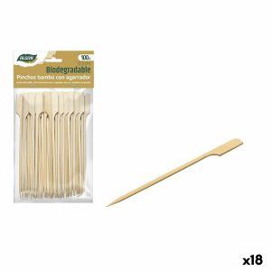 Sada grilovacích ihiel Algon Bambus 100 Kusy 13,5 cm (18 kusov)