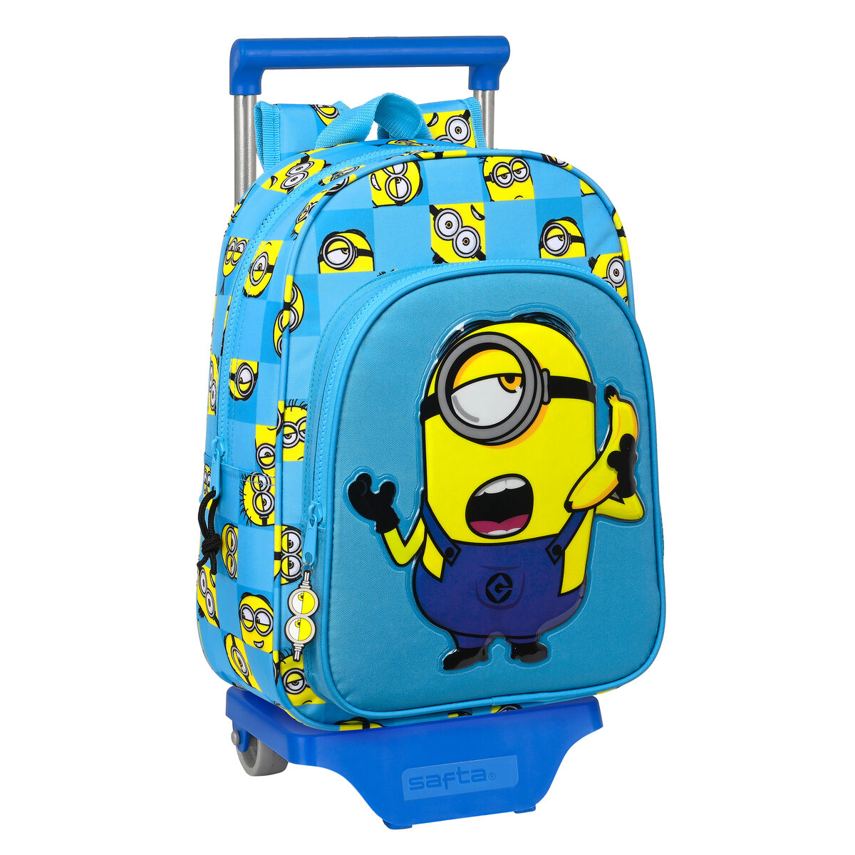 Školská taška na kolieskach Minions Minionstatic Modrá (26 x 34 x 11 cm)