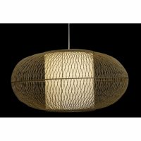 Stropné svetlo DKD Home Decor Biela Prírodná Bambus 40 W 83 x 83 x 40 cm